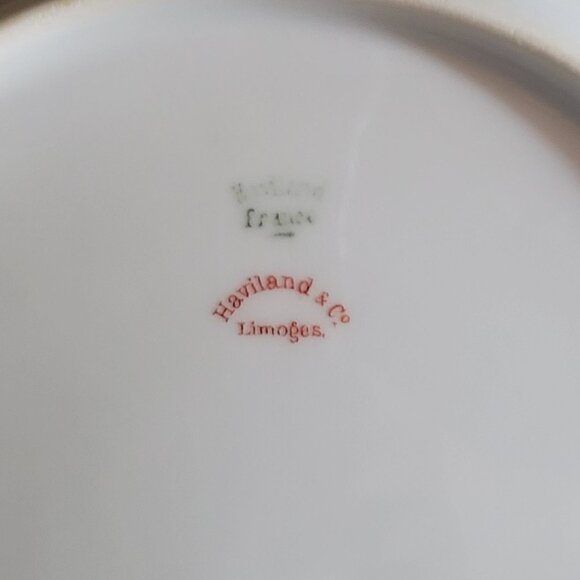 Antique Haviland Limoges "S" Monogrammed White and Gold Salad Plate - Picture 4 of 5